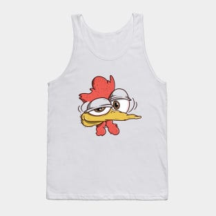 Chicken Face Cartoon Tank Top